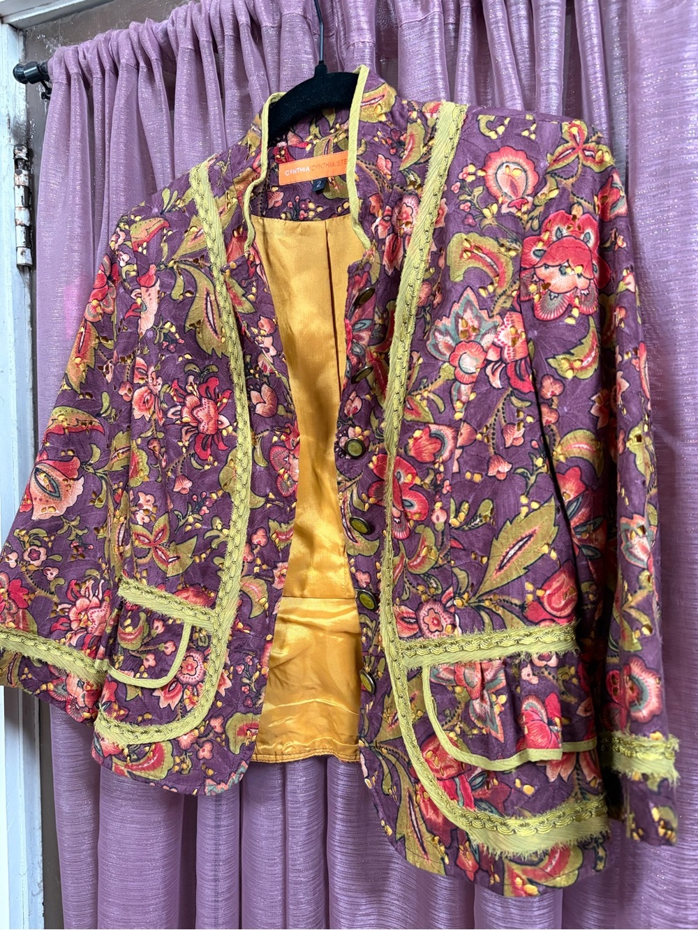 Designer Cynthia Steffe Structured Patterned Jacket - Picture 2 of 7